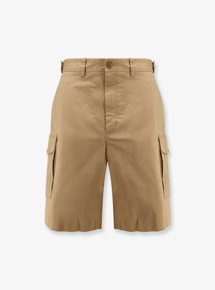 Moncler Cargo Cotton Shorts Beige