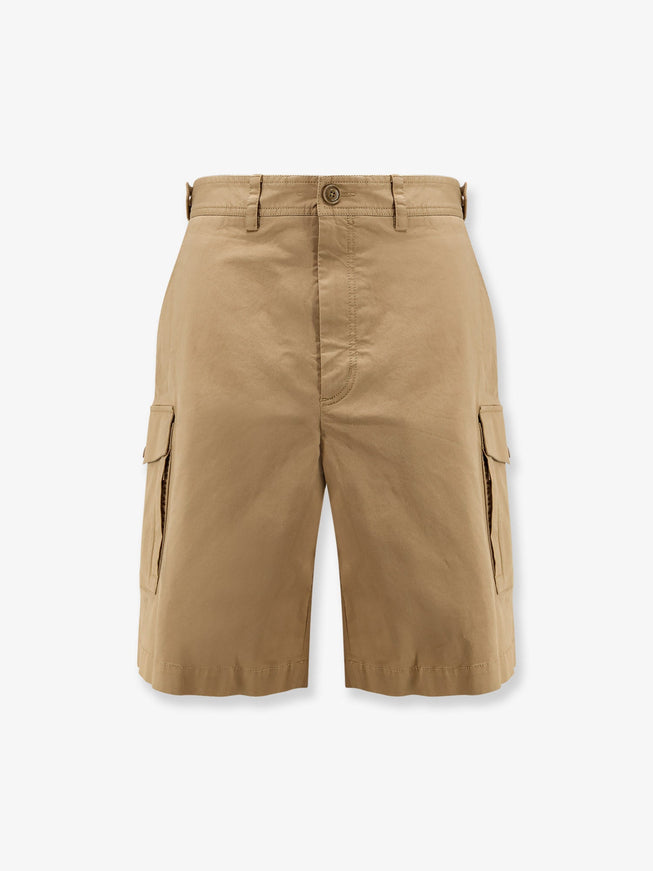 Moncler Cargo Cotton Shorts Beige
