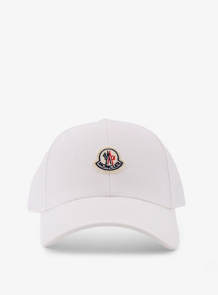 Moncler Cotton Baseball Hat Uni Bianco