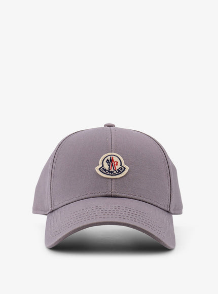Moncler Cotton Baseball Hat Uni Grigio