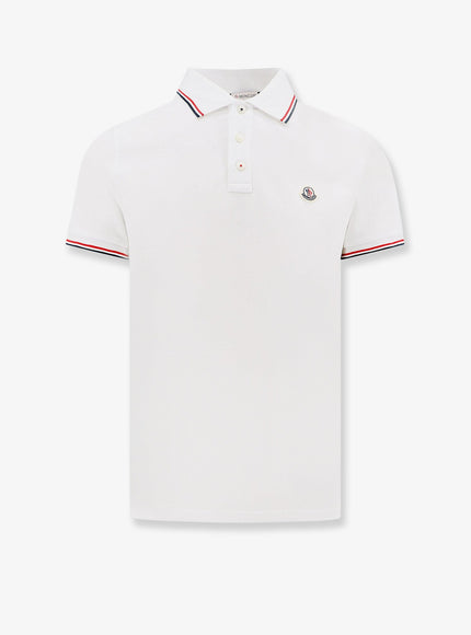 Moncler Cotton Polo Shirt Bianco
