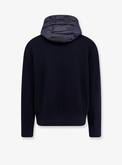 Moncler Virgin Wool Cardigan/Jacket With Padded Inserts