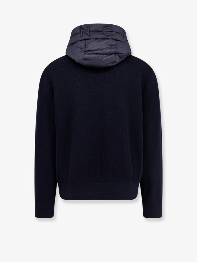 Moncler Virgin Wool Cardigan/Jacket With Padded Inserts