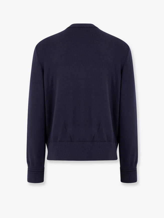 Moncler Nylon Down Jacket With Wool Sleeves