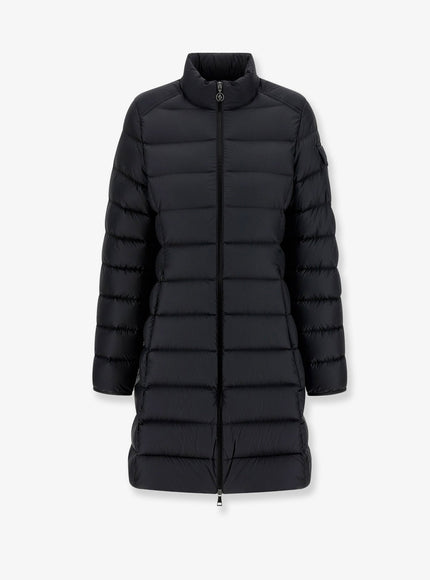 Moncler Igesse Nylon Long Down Jacket Nero