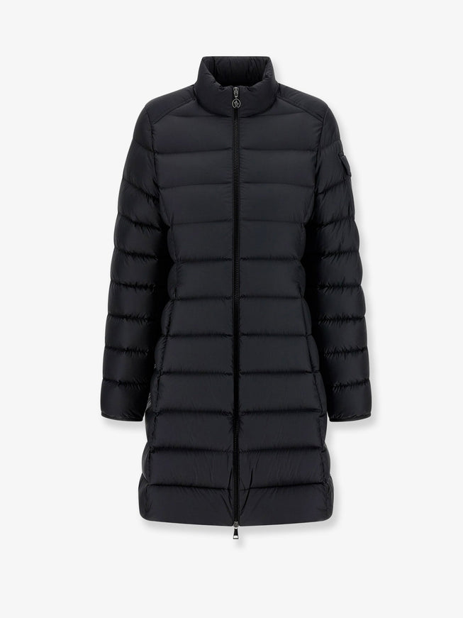 Moncler Igesse Nylon Long Down Jacket Nero