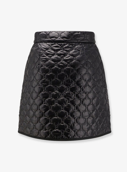 Moncler Nylon Skirt With Logo Patch