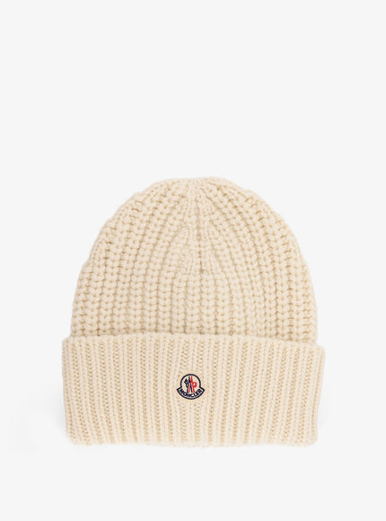 Moncler Wool And Cashmere Beanie Hat Uni Bianco