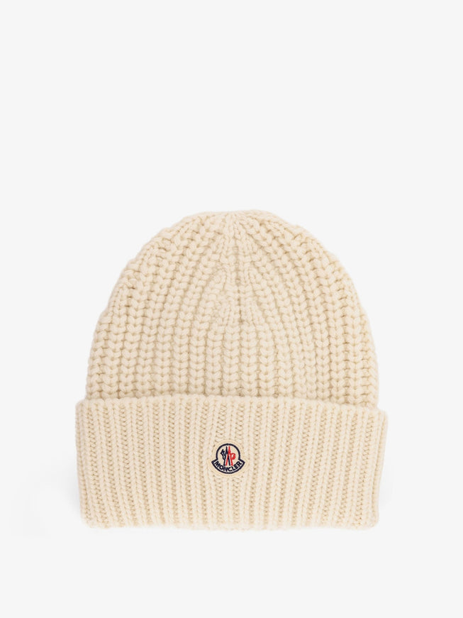Moncler Wool And Cashmere Beanie Hat Uni Bianco