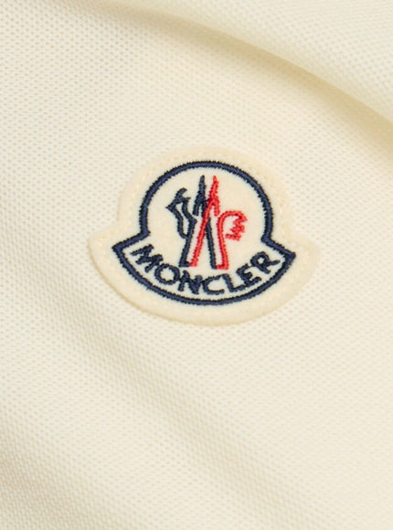 Moncler Cotton Polo Shirt With Iconic Patch