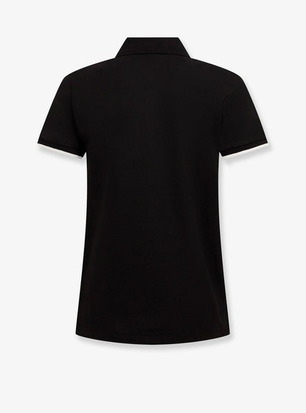 Moncler Cotton Polo Shirt With Iconic Patch