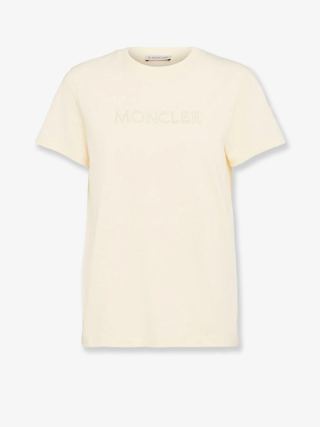 Moncler Biologic Cotton T-Shirt Panna