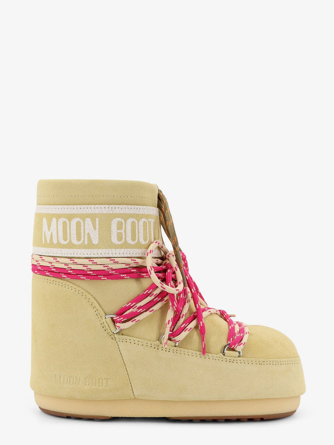 Moon Boot Icon Low Suede Boots Light Yellow