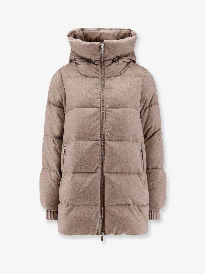 Moorer Carinzia Wool And Cashmere Down Jacket Beige