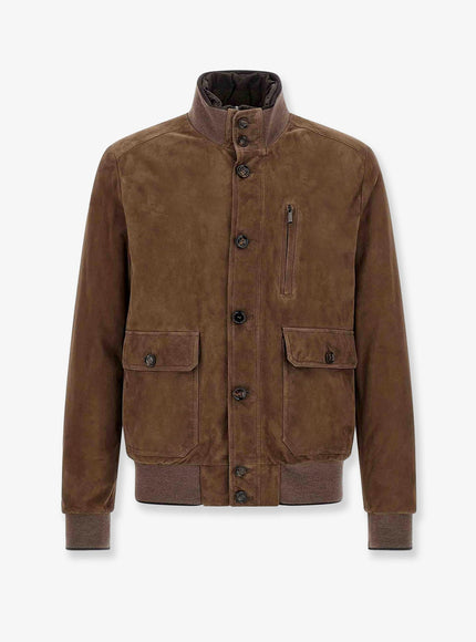 Moorer Adelsio-Ur Suede Jacket Tortora