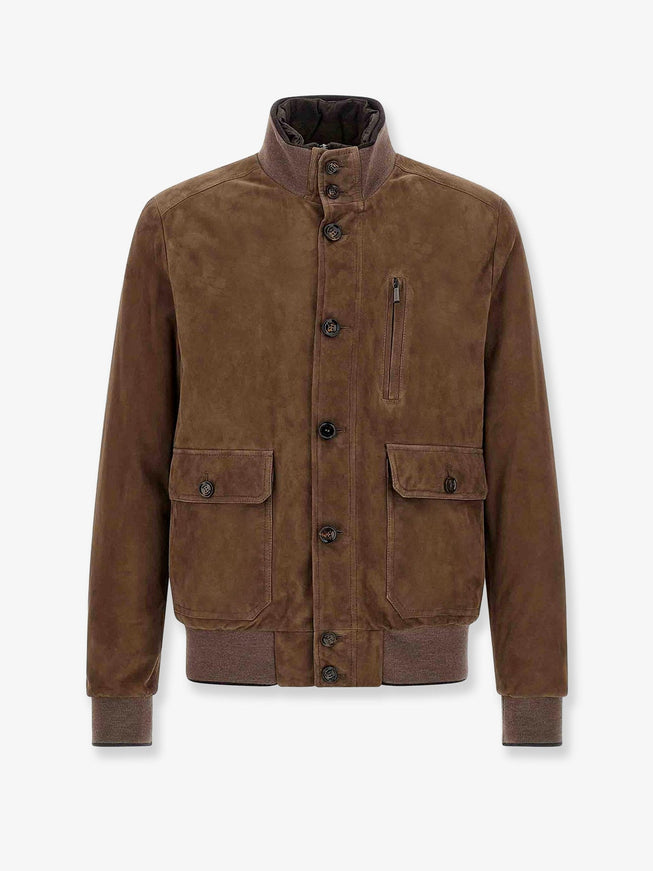 Moorer Adelsio-Ur Suede Jacket Tortora