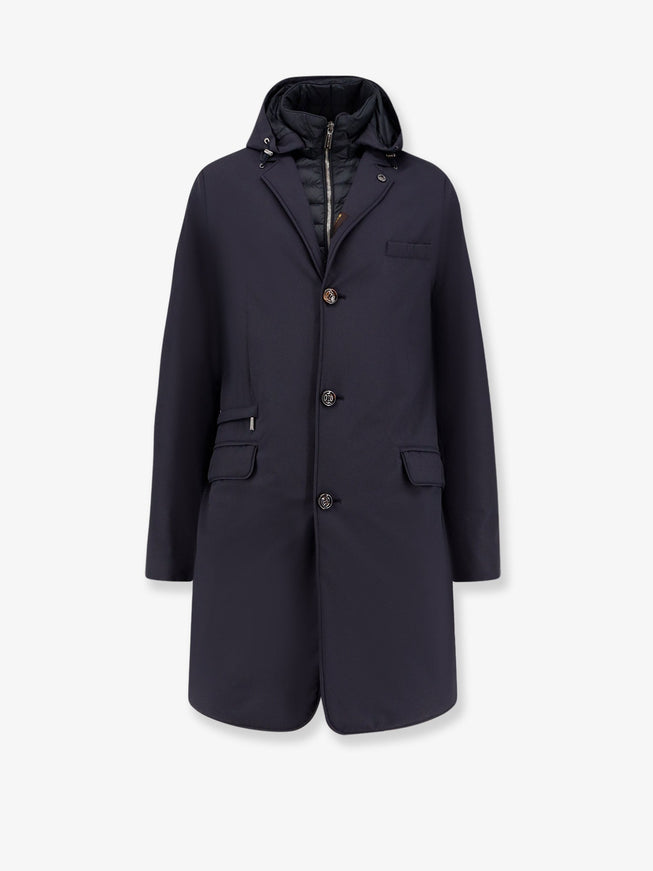 Moorer Redon-Skt Padded Coat Navy