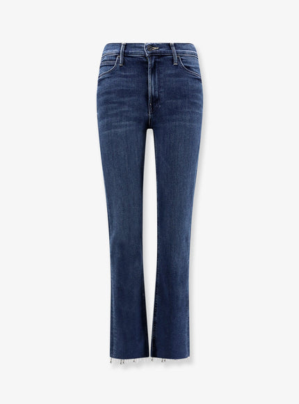 Mother Mid Rise Dazzler Ankle Fray Jeans Blu