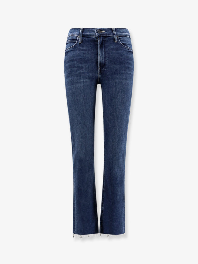 Mother Mid Rise Dazzler Ankle Fray Jeans Blu