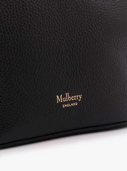 Mulberry Leather Bucket Bag With Logo