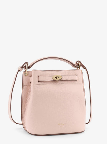Mulberry Leather Bucket Bag With Logo
