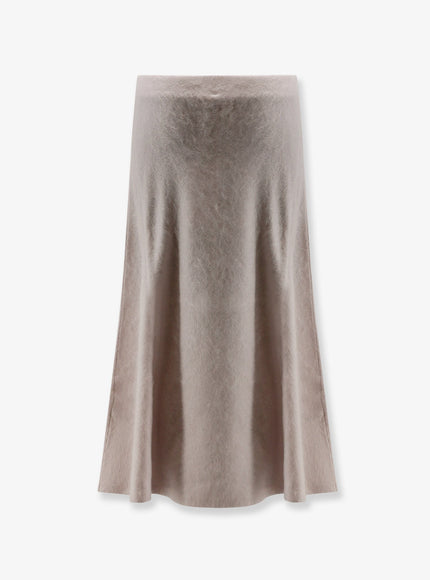 Nude Cashmere Midi Skirt