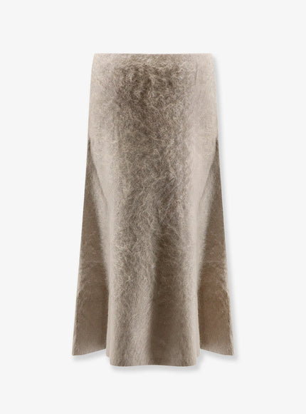 Nude Cashmere Midi Skirt