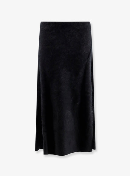Nude Cashmere Midi Skirt Black