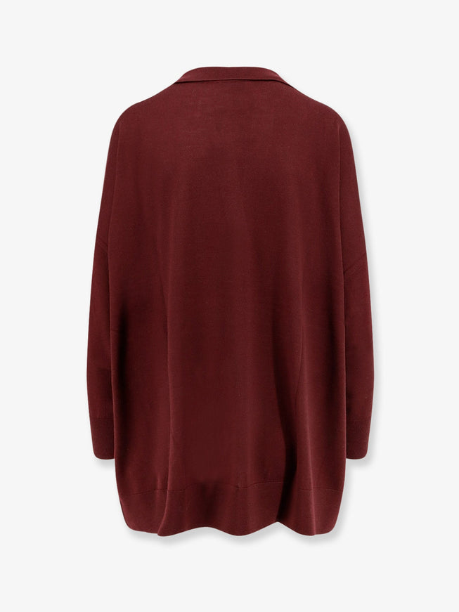 Nude Virgin Wool Maxi Polo Shirt