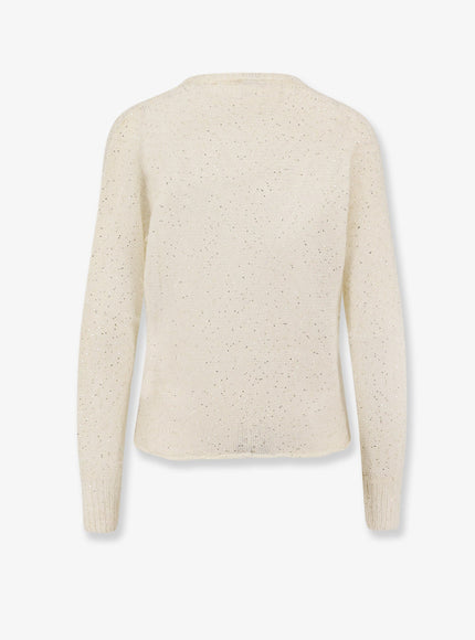 Nude Mohair Blend Sweater With Sequins
