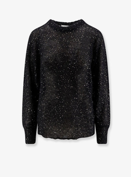 Nude Mohair Blend Sweater With Sequins Black