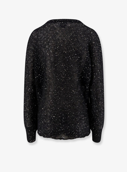 Nude Mohair Blend Sweater With Sequins