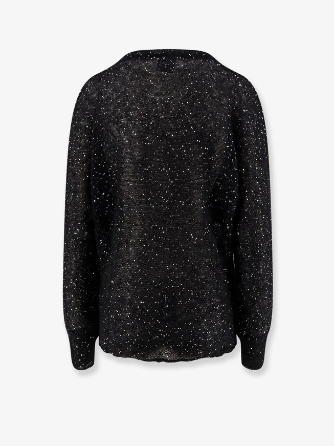 Nude Mohair Blend Sweater With Sequins