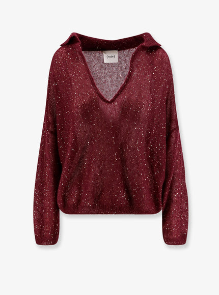Nude Mohair Blend Sweater With Sequins Bordeaux