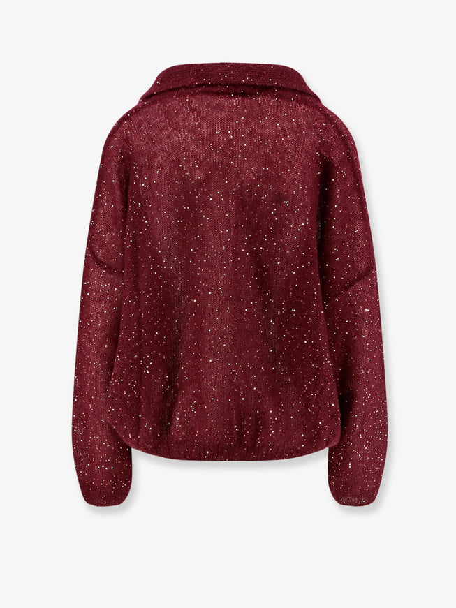 Nude Mohair Blend Sweater With Sequins