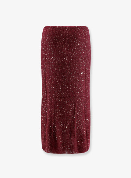 Nude Mohair Blend Skirt