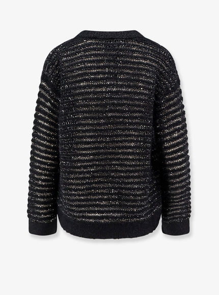 Nude Wool Blend Sweater With Sequins