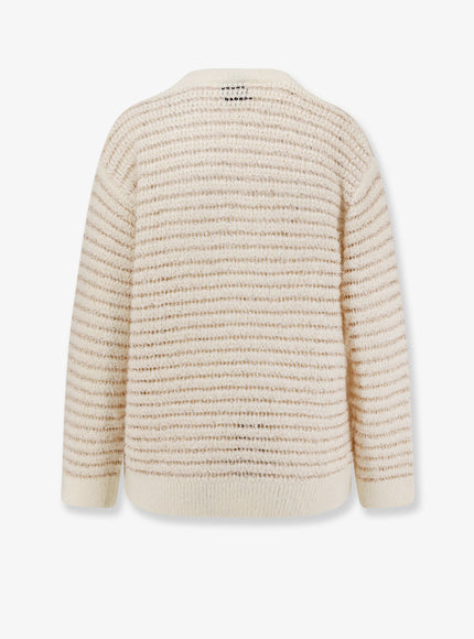 Nude Wool Blend Sweater With Sequins