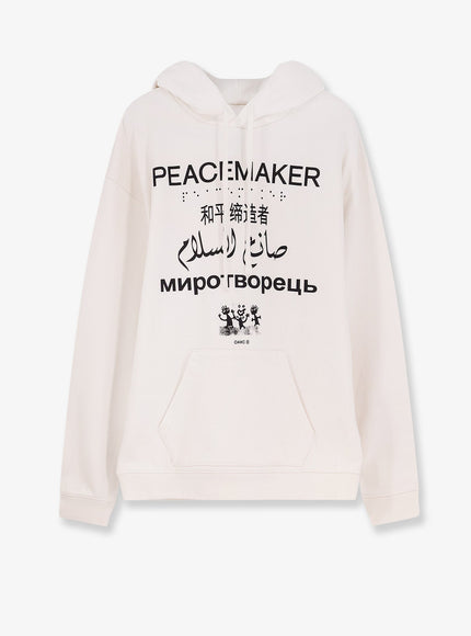 Oamc Peacemaker Cotton Sweatshirt White