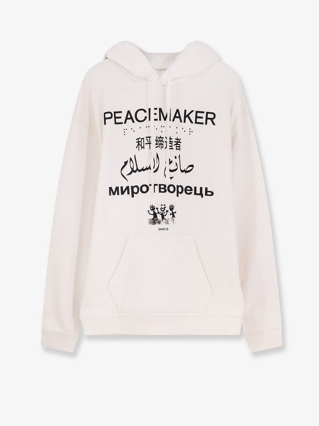Oamc Peacemaker Cotton Sweatshirt White