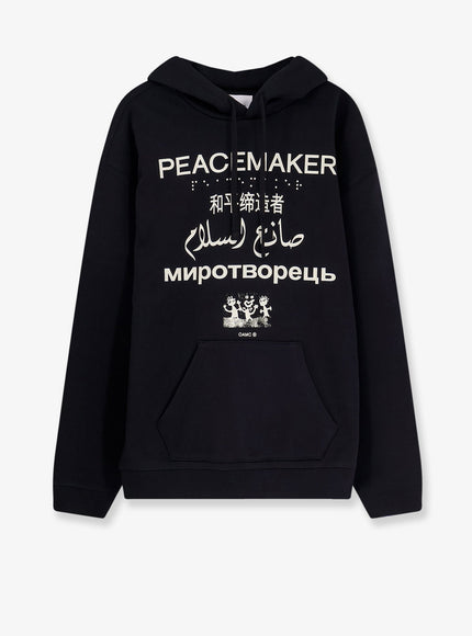Oamc Peacemaker Cotton Sweatshirt Black