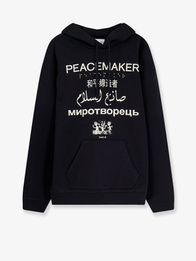 Oamc Peacemaker Cotton Sweatshirt Black
