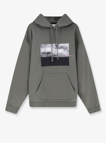 Oamc Peacemaker Loose Fit Hoodie Star Print Sweatshirt Grey