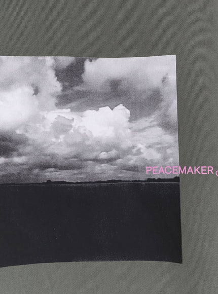 Oamc Peacemaker Loose Fit Hoodie Star Print Sweatshirt