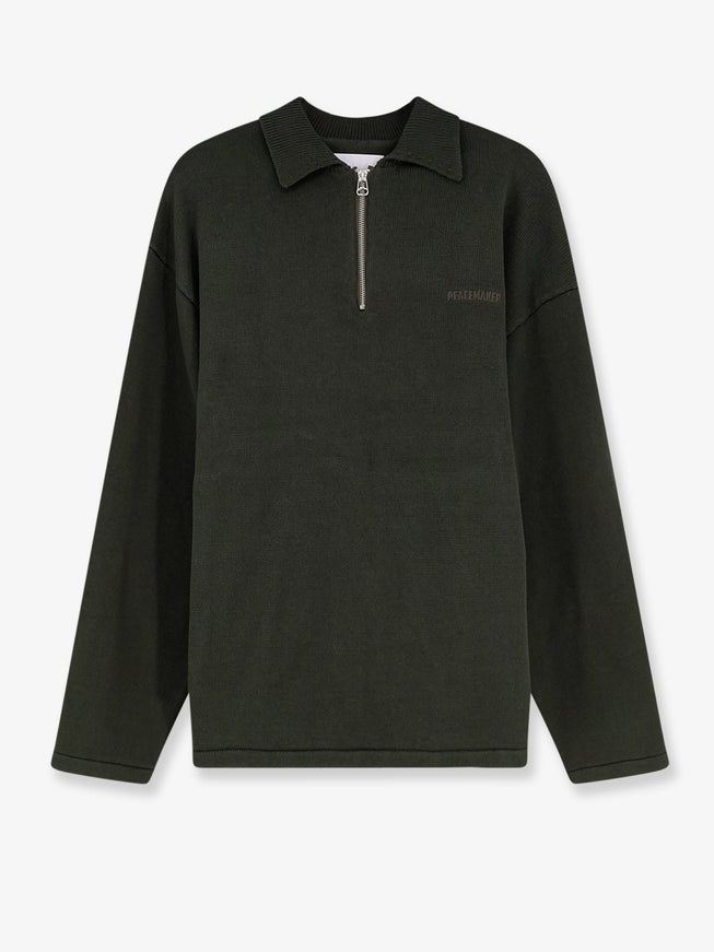 Oamc Peacemaker Cotton Polo Shirt Militarygeen