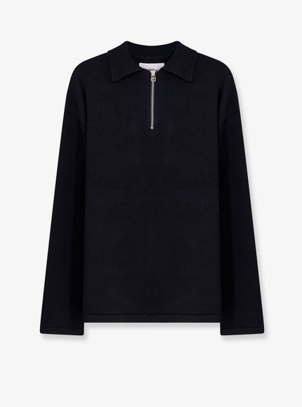 Oamc Peacemaker Cotton Polo Shirt Black