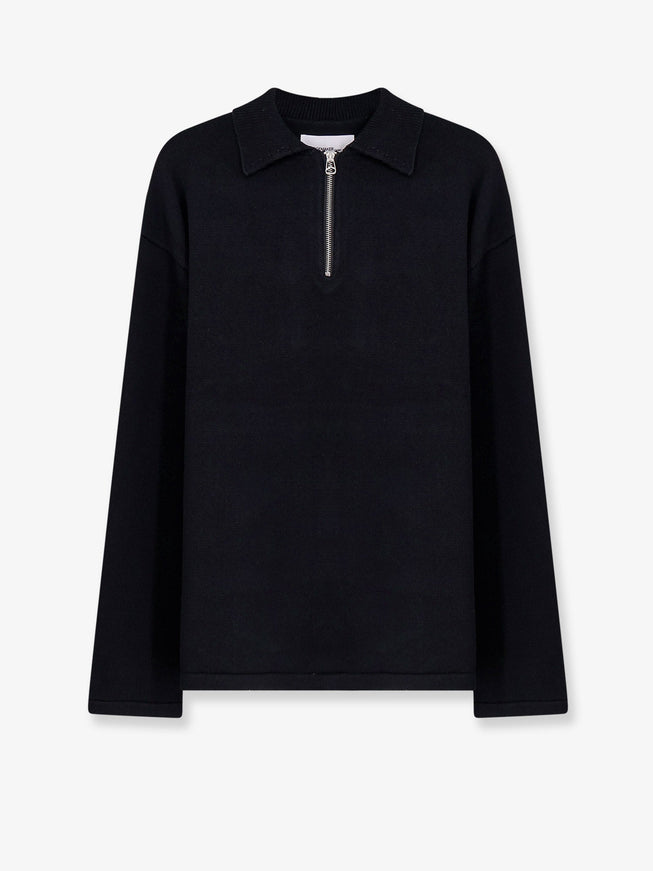 Oamc Peacemaker Cotton Polo Shirt Black