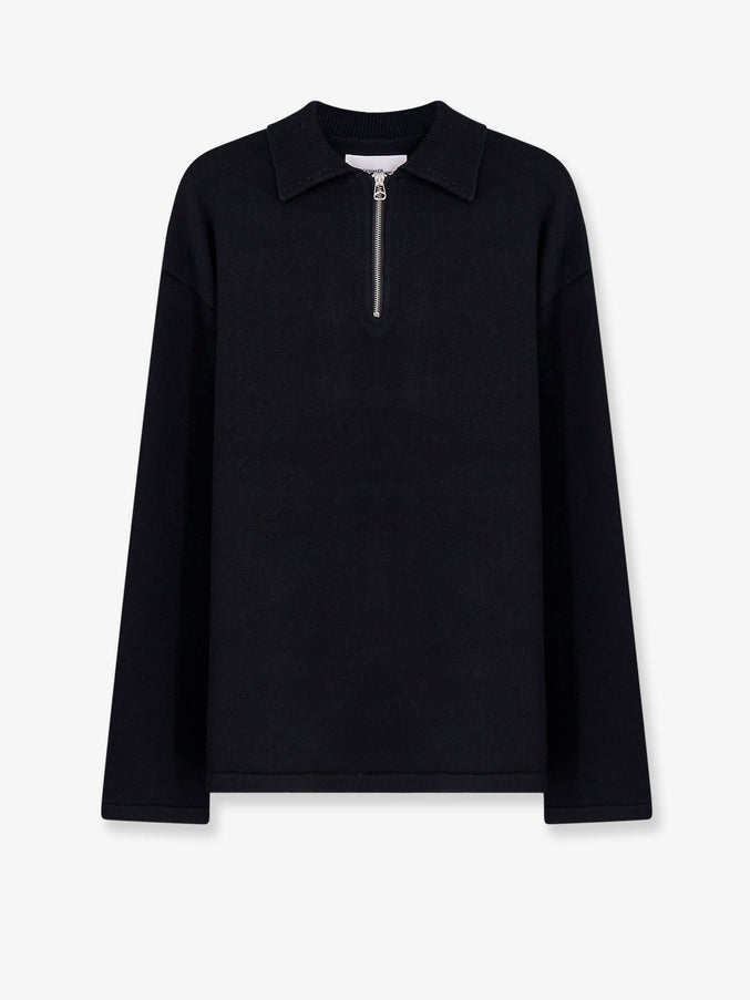 Oamc Peacemaker Cotton Polo Shirt Black