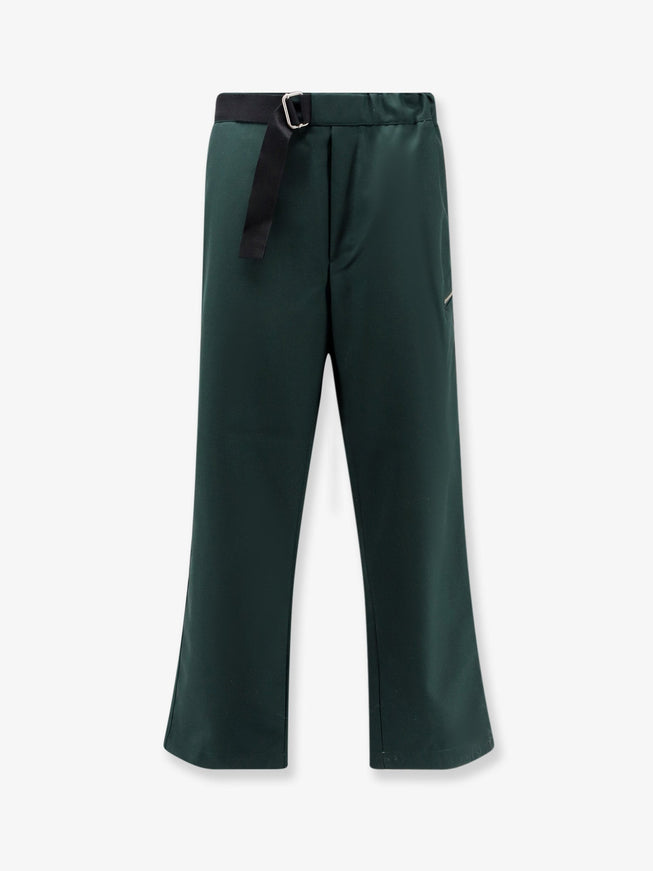 Oamc Peacemaker Regs Virgin Wool Trousers Darkgreen