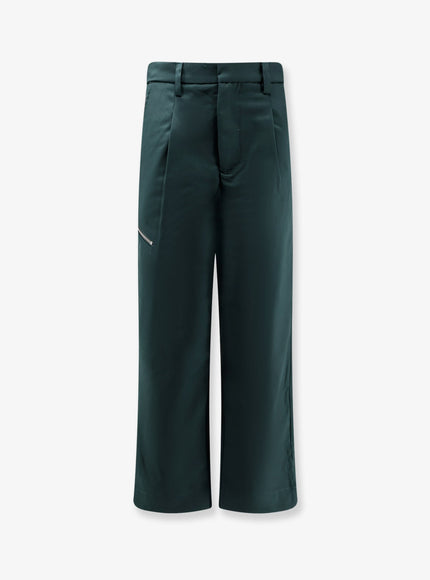 Oamc Peacemaker Wool Blend Trousers Darkgreen